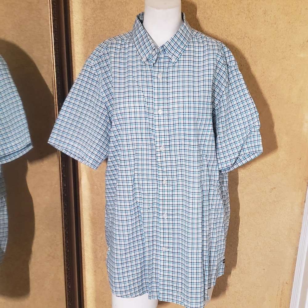 Chaps Custom Fit Buttons Up Short Sleeve Shirt L - image 1